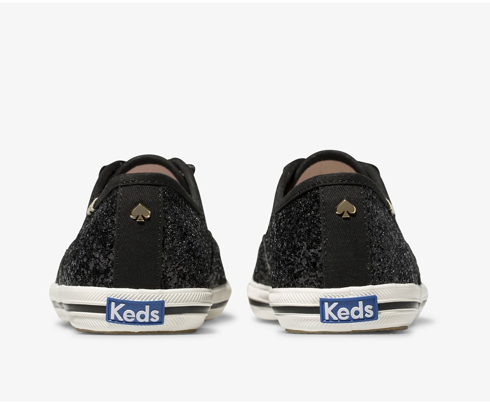 Keds Sneaker Damen Schwarz - Kate Spade New York Champion Glitter - KHZ-790462